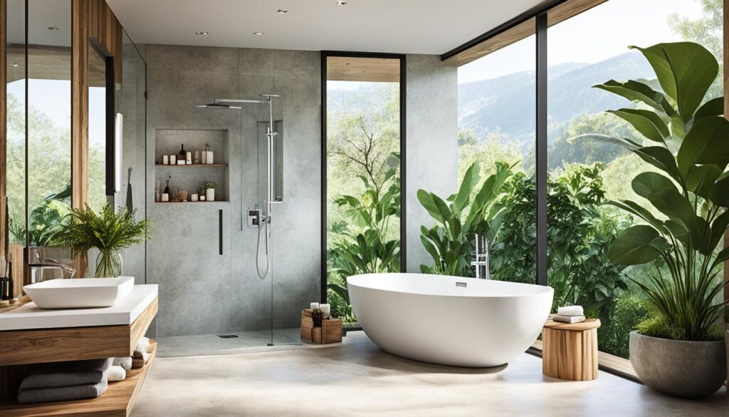 indoor/outdoor bathroom design