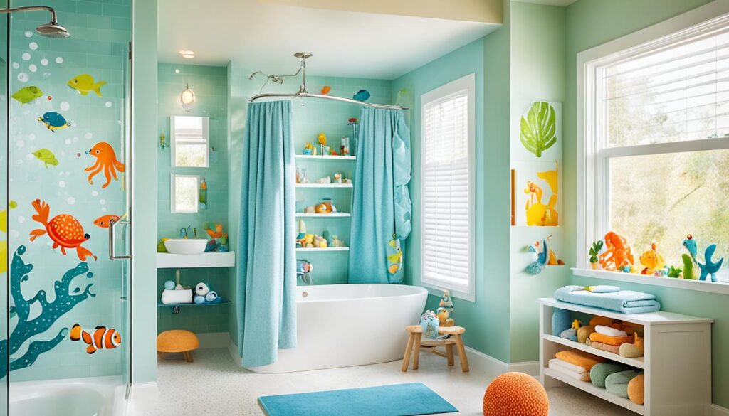 relaxing bathroom space for kids